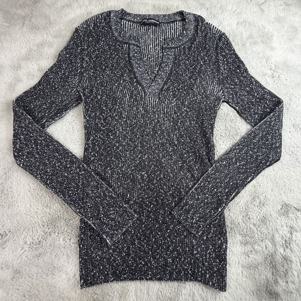 Dolce & Gabbana Gray V-Neck Collar Sweater Cotton Made In Italy EU52 Men’s L